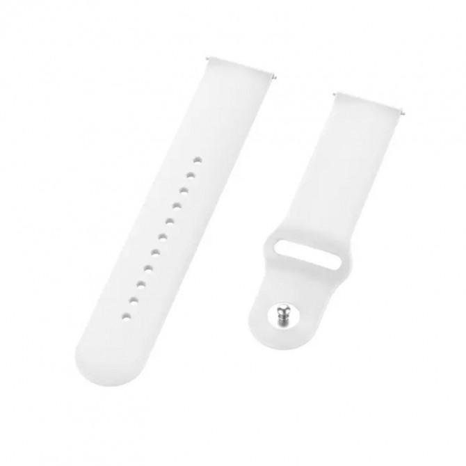 Ремешок универсальный силиконовый Semi-twill 20mm Белый-2
