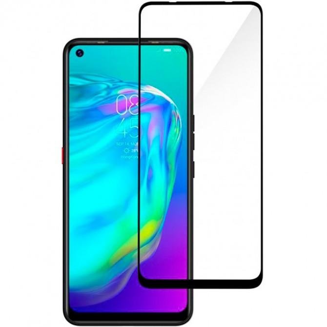 Защитное стекло для TECNO Pova Full Glue (0.25 мм, 2.5D, черное) ЛЮКС