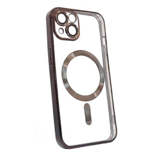 Силиконовый чехол SHINING with MagSafe для iPhone 15 Темно Серый