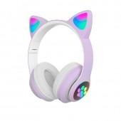 Наушники Bluetooth Headset Cat Ear STN28 Purple