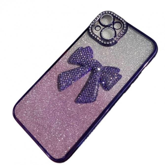 Накладка Glossy Bow для iPhone 14 Plus Purple-1