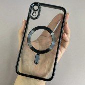 Силиконовый чехол SHINING with MagSafe для iPhone Xr Черный Силиконовый чехол SHINING with MagSafe для iPhone Xr Черный