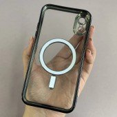 Силиконовый чехол SHINING with MagSafe для iPhone Xr Черный Силиконовый чехол SHINING with MagSafe для iPhone Xr Черный