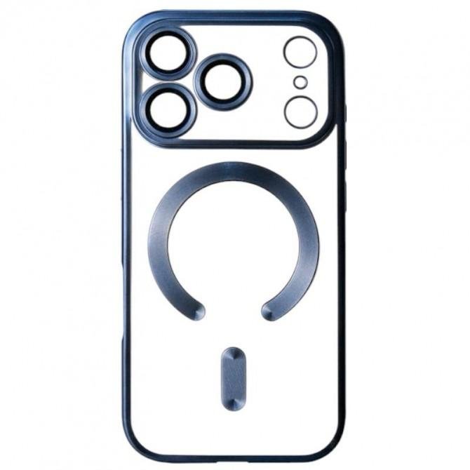 Силиконовый чехол SHINING with MagSafe для iPhone 17 Pro Max Синий