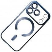 Силіконовий чохол SHINING with MagSafe для iPhone 17 Pro Max Синій
