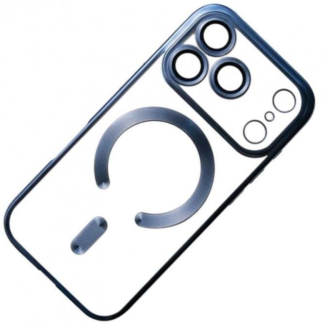 Силиконовый чехол SHINING with MagSafe для iPhone 17 Pro Max Синий-1