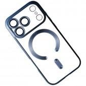 Силіконовий чохол SHINING with MagSafe для iPhone 17 Pro Max Синій