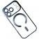 Силиконовый чехол SHINING with MagSafe для iPhone 17 Pro Max Синий