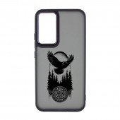 Силиконовая накладка OPrint Cкандынавия black для Samsung Galaxy S21 FE Ворон / черный Силиконовая накладка OPrint Cкандынавия black для Samsung Galaxy S21 FE Ворон / черный