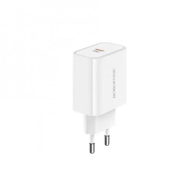 Мережевий зарядний пристрій Borofone BA57A PD 20W 3A White-2