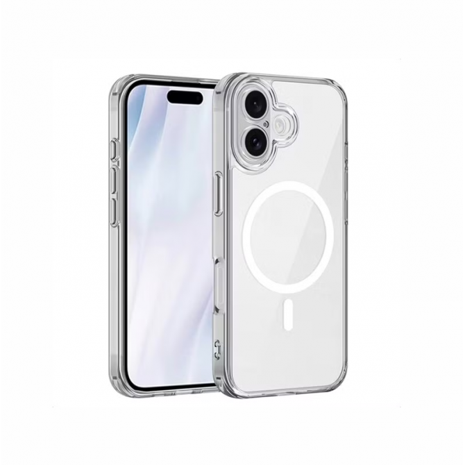 Чохол силіконовий MagSafe для Apple iPhone 17 Прозорий