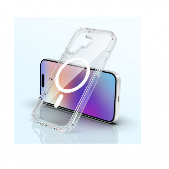 Чохол силіконовий MagSafe для Apple iPhone 17 Прозорий-3