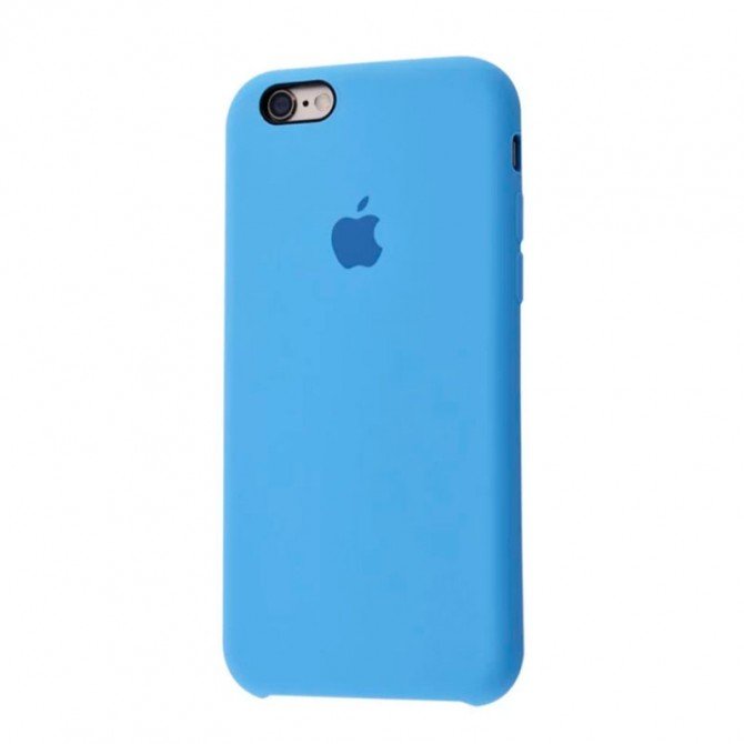 Оригинальный силиконовый чехол для iPhone 6/6s Plus Голубой