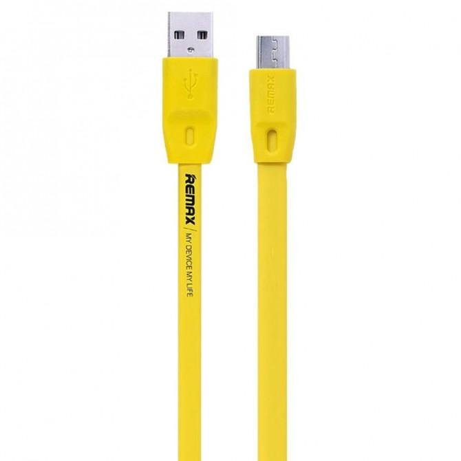 Кабель Remax Full Speed RC-001m microUSB Жовтий 2m (5-012)