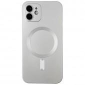 Чехол силиконовый MagSafe для Apple iPhone 11 Silver