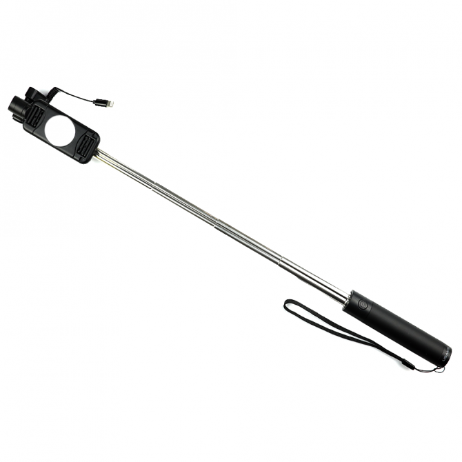 Монопод Usams Selfie Stick US-ZB014 Lightning Head Чорний (ZPGL01)-1