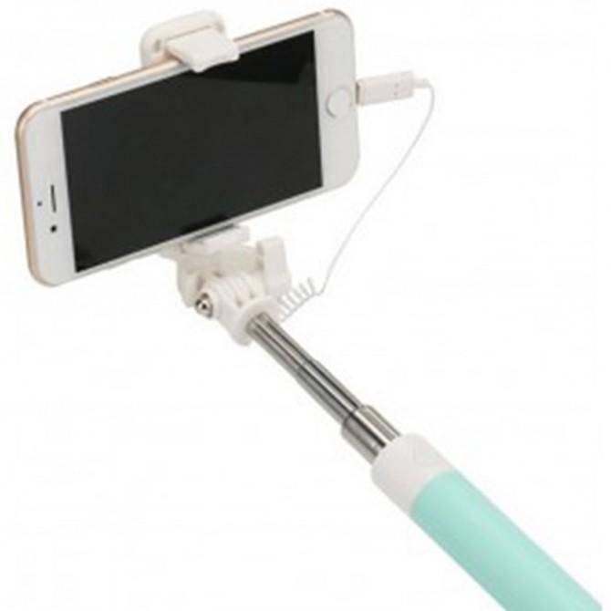 Монопод Usams Selfie Stick US-ZB014 Lightning Head Cyan (ZPGL03)