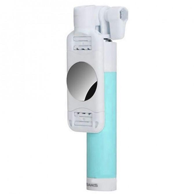 Монопод Usams Selfie Stick US-ZB014 Lightning Head Cyan (ZPGL03)-1