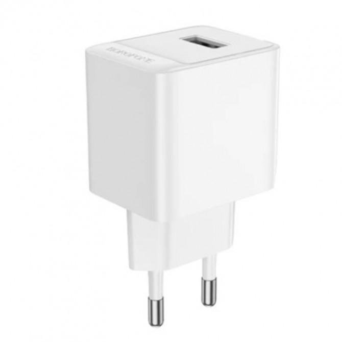 Сетевое зарядное устройство 1USB Borofone BAS11A Erudite 2.1A White