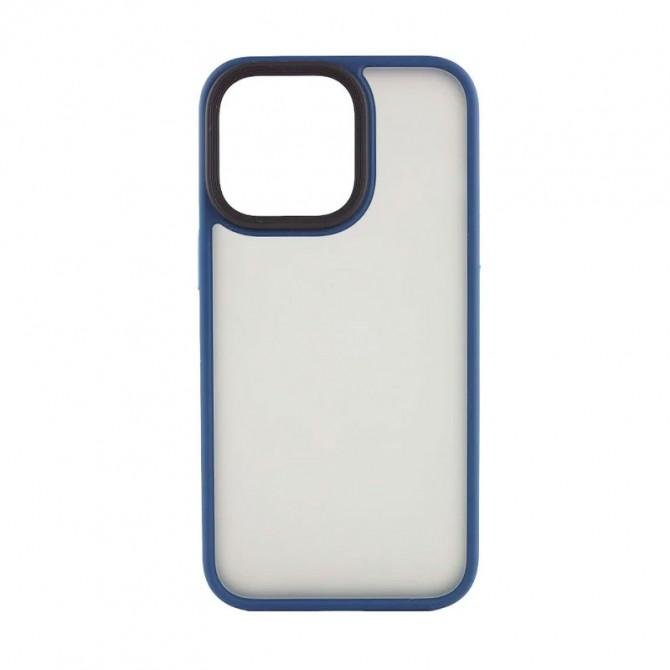 Чехол TPU+PC Metal Buttons для Apple iPhone 12/12 Pro (6.1") Темно Синий