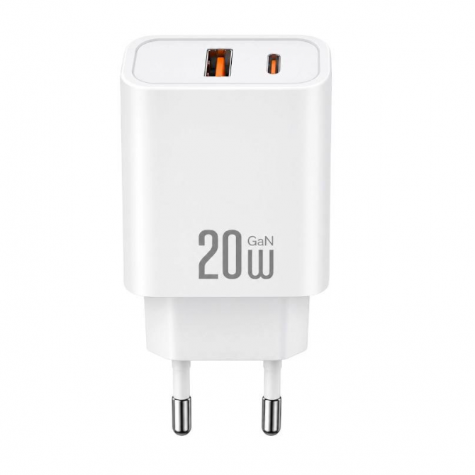 Сетевое зарядное устройство XO CE40 20W 1USB+Type-c White-1