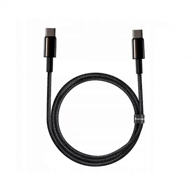 Кабель Baseus Tungset Gold Fast Charging Type-C/Type-C 100W (CATWJ-01) Black 1m-1