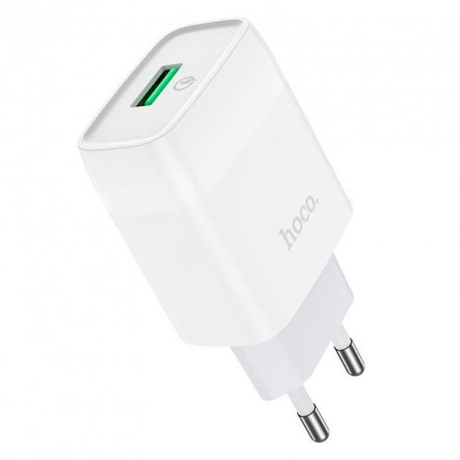 МЗП 1USB Hoco C72Q QC3.0 White (2.1A)