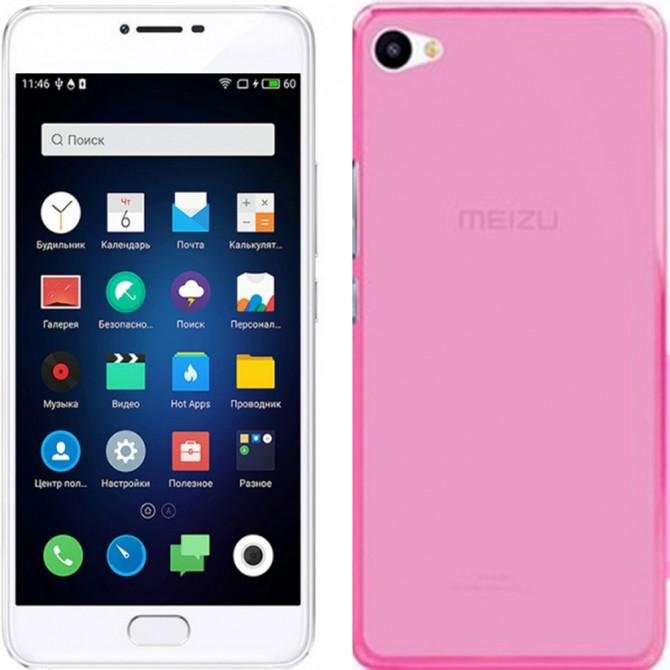 Чехол Silicone Case для Meizu U20 Pink