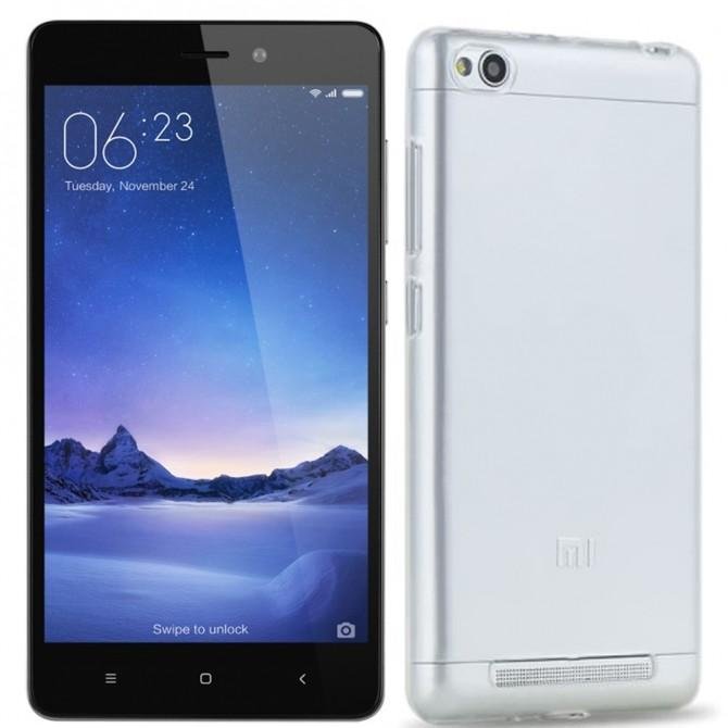 Чехол Silicone Case для Xiaomi Redmi 3 White