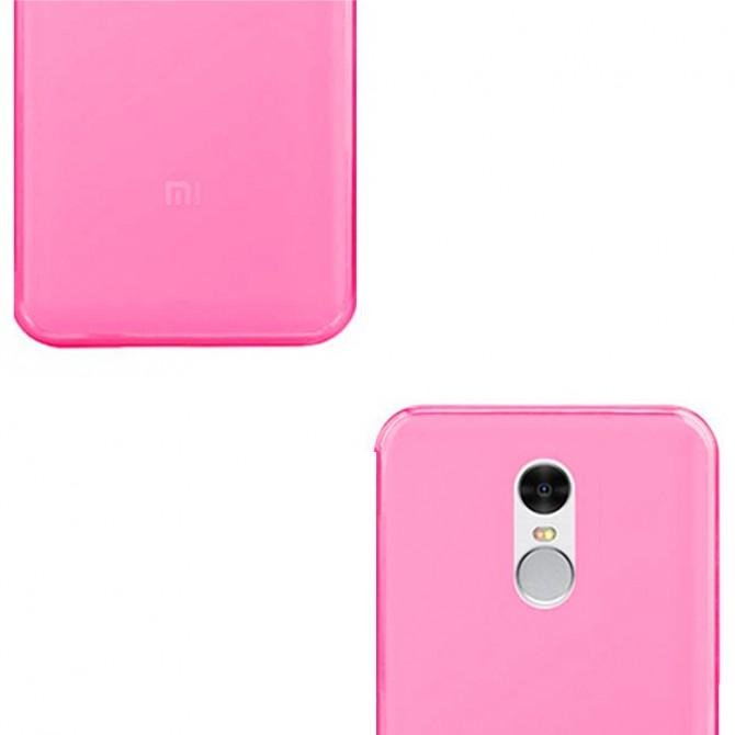 Чехол Silicone Case для Xiaomi Redmi Note 4x Pink-3
