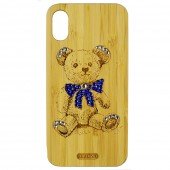 Чохол Bamboo Wooden Case with Diamonds для iPhone X/Xs Ведмідь Чохол Bamboo Wooden Case with Diamonds для iPhone X/Xs Ведмідь