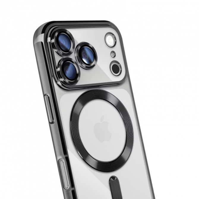 Чехол Wave Metyal Shining with MagSafe для iPhone 17 Pro Max Черный-2