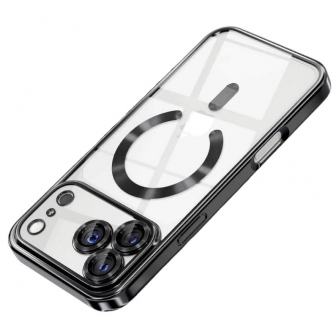 Чехол Wave Metyal Shining with MagSafe для iPhone 17 Pro Черный-3