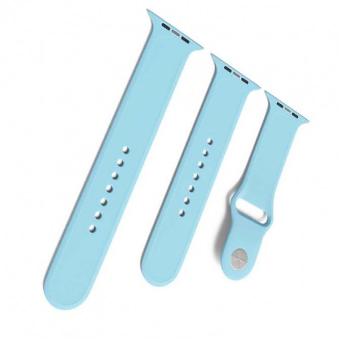 Ремінець для Apple Watch 42/44/45/46/49mm Sport Band 3 pcs (S/M & M/L) Lilac Blue-1