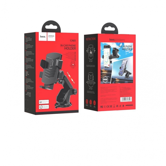 Холдер Hoco CA83 David (center console) Black-5