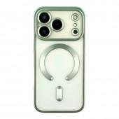 Силиконовый чехол SHINING with MagSafe для iPhone 17 Pro Max Зеленый