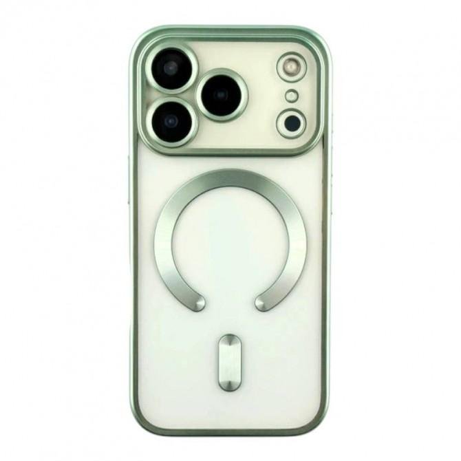 Силиконовый чехол SHINING with MagSafe для iPhone 17 Pro Max Зеленый