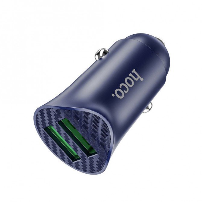Автомобильное зарядное устройство Hoco Z39 Blue-1