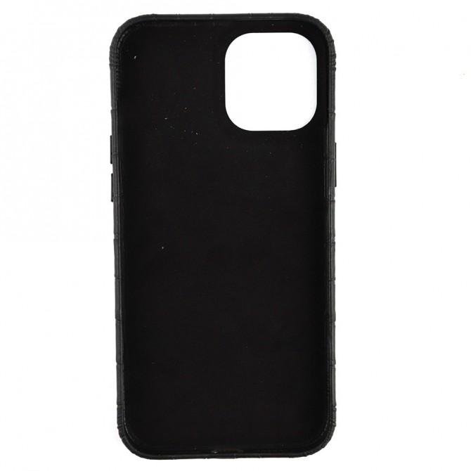 Чехол Leather Croc для Apple Iphone 12 Pro Max Black-2