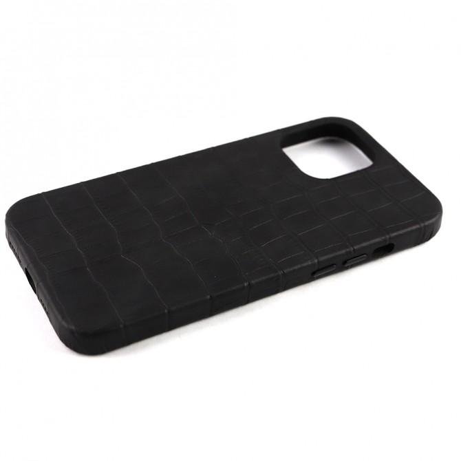 Чехол Leather Croc для Apple Iphone 12 Pro Max Black-4