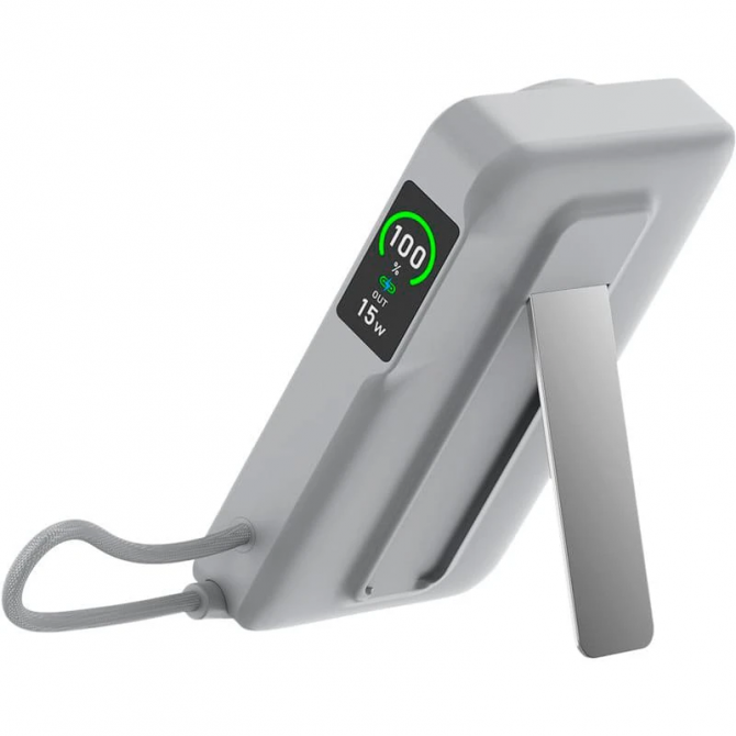 Дополнительная батарея Gelius Fluxen GP-PBW120 10000mAh Qi2 Wireless 15W Grey-1