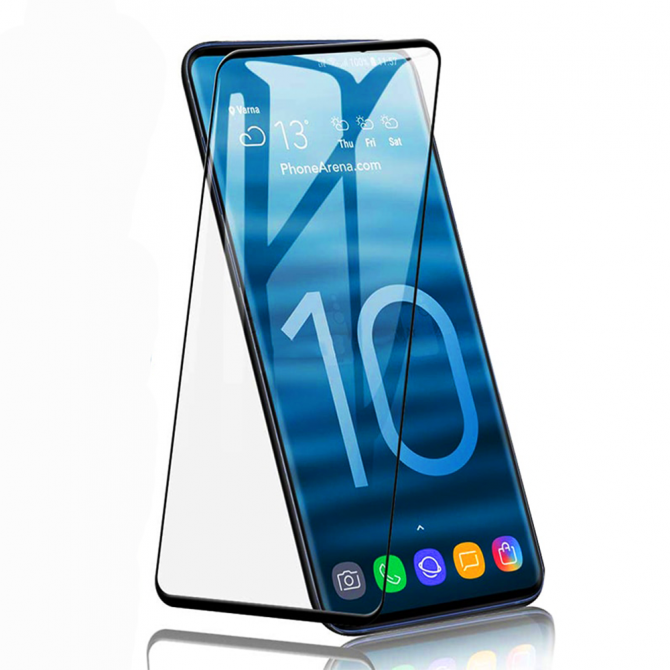Захисне скло для SAMSUNG G973 Galaxy S10 Half Glue (0.3 мм, 2.5D, чорне)-2