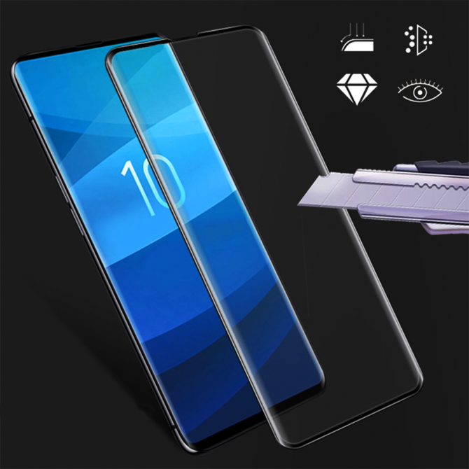 Захисне скло для SAMSUNG G973 Galaxy S10 Half Glue (0.3 мм, 2.5D, чорне)-3