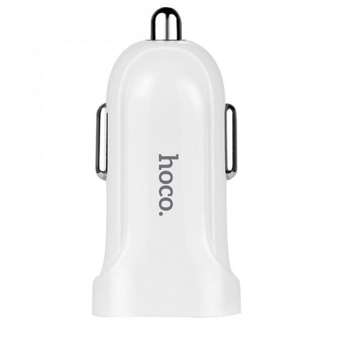 Автомобильное зарядное устройство 1USB Hoco Z2 White + USB Cable iPhone 6 (1.5A)