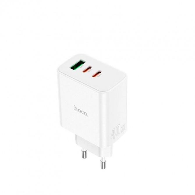МЗП 1USB + 2Type-C Hoco C126A PD40W White