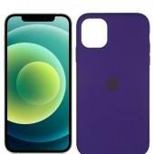 Оригинальный силиконовый чехол для iPhone 12 Pro Темно Фиолетовый FULL