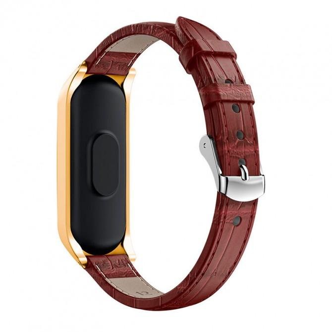 Ремешок для Xiaomi Band 5/6 Leather Brown-1