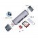 Кардридер WALKER WCD-83 6in1 (output USB/Micro, Type-C) Grey