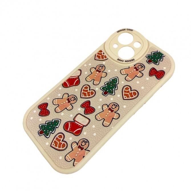 Чехол TPU Cute Christmas iPhone 15 White-2