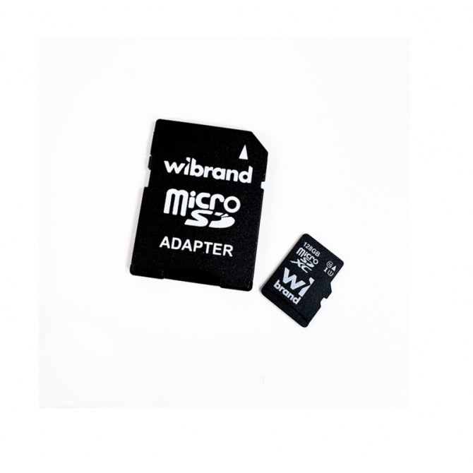 Флеш-накопитель Wibrand MicroSDHC 128GB UHS-I (Class 10) + Adapter SD